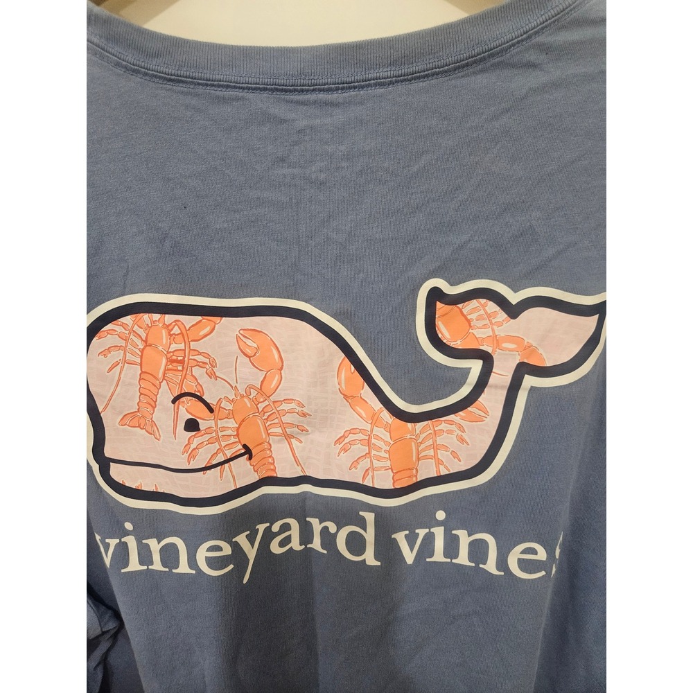 Vineyard Vines Mens XXL Blue Lobster Whale Logo Pocket T-Shirt Short Sleeve - Picture 5 of 5